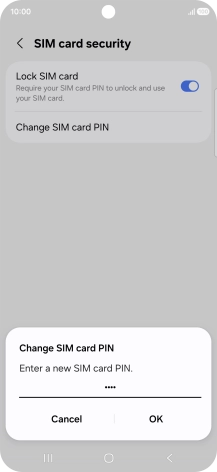Key in a new four-digit PIN and press OK. Key in a new four-digit PIN and press OK.