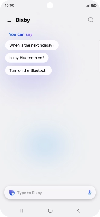 Press the microphone icon. Press the microphone icon.