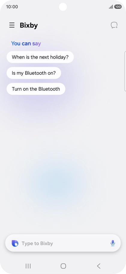 Press the microphone icon. Press the microphone icon.