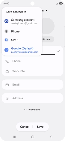 Press the required Google account. Press the required Google account.