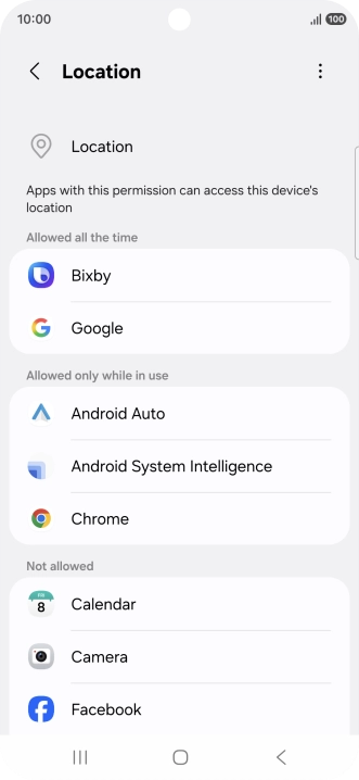 Press the required app. Press the required app.