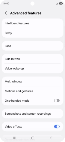 Press Intelligent features. Press Intelligent features.