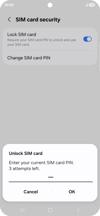 Key in your PIN and press OK.