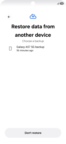 Press the required backup and your phone restores the content of the selected backup. Subsequently, follow the instructions on the screen to set up your phone and prepare it for use. Press the required backup and your phone restores the content of the selected backup. Subsequently, follow the instructions on the screen to set up your phone and prepare it for use.