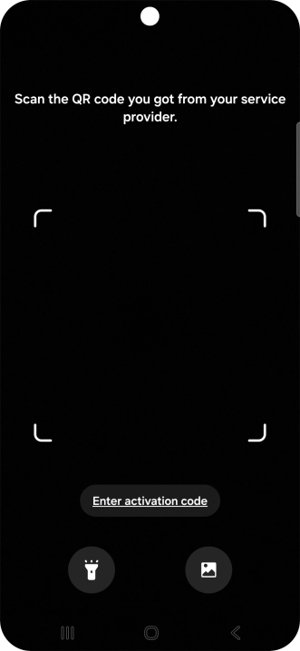 Place the QR code you've received inside the phone camera frame to scan the code. Place the QR code you've received inside the phone camera frame to scan the code.