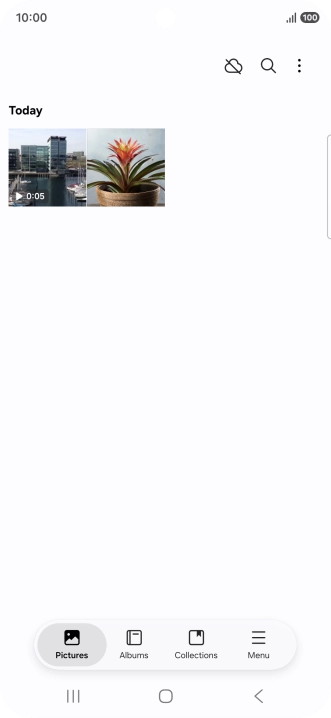 Press and hold any picture or video. Press and hold any picture or video.