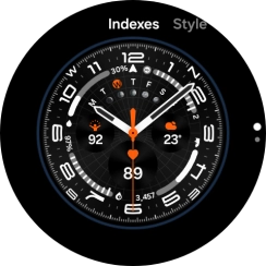 Slide your finger on the screen to change between the different designs.