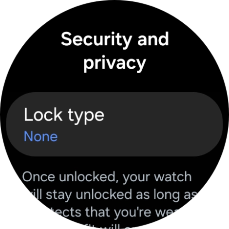 Press Lock type.