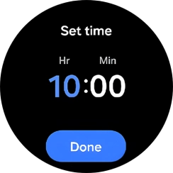 Slide your finger up or down on the screen to set the required time.