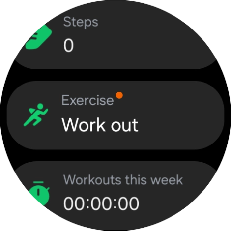 Press Work out.