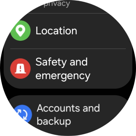 Press Safety and emergency. Press Safety and emergency.