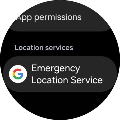 Press Emergency Location Service.
