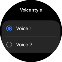 Press the required voice. Press the required voice.