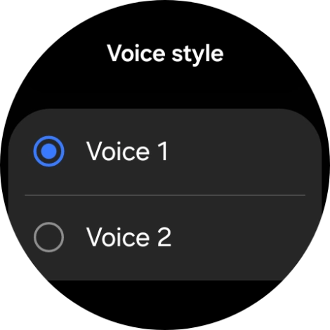 Press the required voice. Press the required voice.