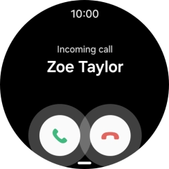 Press the accept call icon and slide your finger upwards to answer the call.