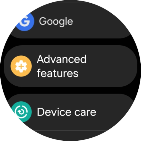 Press Advanced features. Press Advanced features.