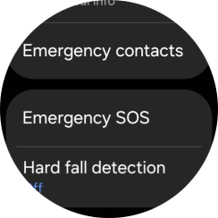 Press Emergency contacts. Press Emergency contacts.