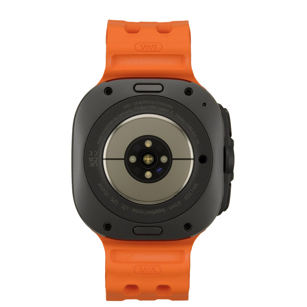 Place the back of your smartwatch on the magnetic charger allowing it to click into place.