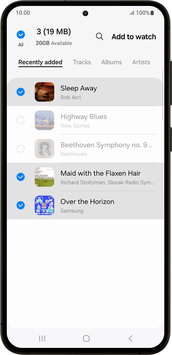 On your phone: Press Add to watch.