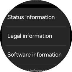 Press Status information.