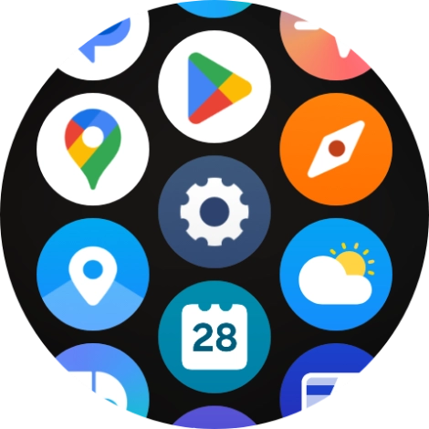 Press the settings icon. Press the settings icon.