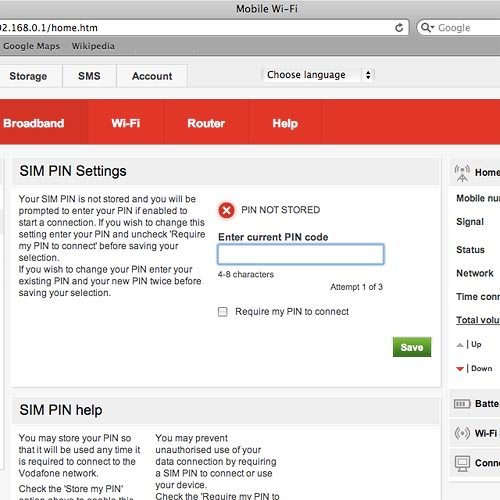 Highlight the field below Enter current PIN code and key in your PIN.