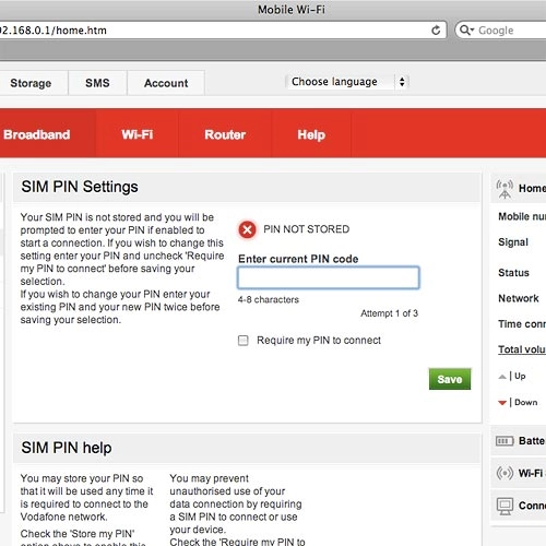 Highlight the field below Enter current PIN code and key in your PIN.