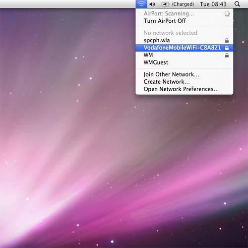 Click the name of your Wi-Fi hotspot.