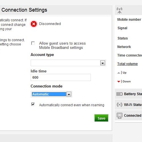 Click the drop down list below Connection mode.