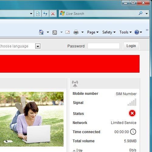 Open a browser window.Key in 192.168.0.1 in the address bar and press Enter.Highlight the field next to Password and key in admin