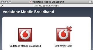 Do the following in Leopard:Double-click Vodafone Mobile Broadband.