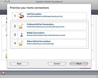 Highlight one of the following options:Preferred AirPort Connections