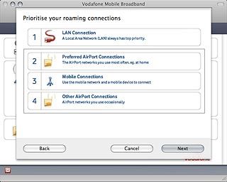 Highlight one of the following options:Preferred AirPort Connections