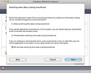 Do not allow switching while data is being transferred