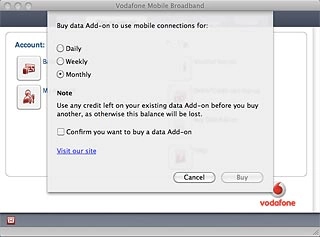 Click the box next to Confirm you want to buy a data Add-on to turn on the setting.
