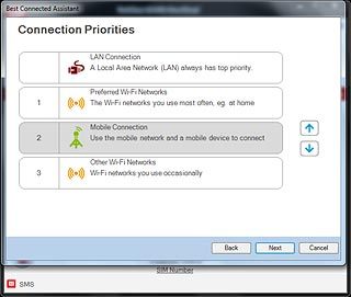 Highlight one of the following options:Mobile Connection