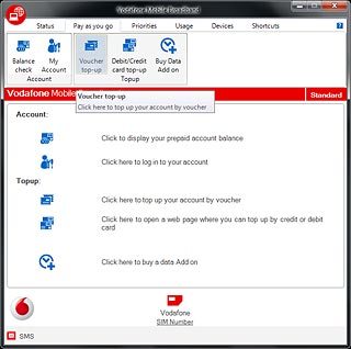 Click Voucher top-up.Follow the instructions on the screen to turn on your voucher.