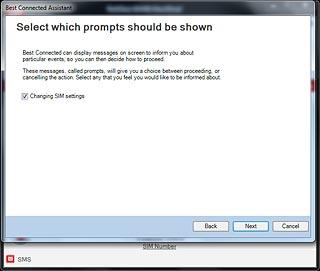 Click the box next to Changing SIM settings to turn the function on or off.