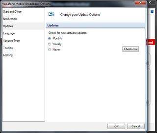 Highlight Monthly, Weekly or Never and click OK.