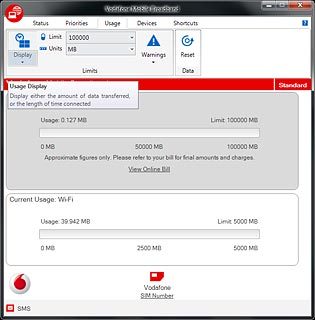 To select display based on time or data amount:Click Display.