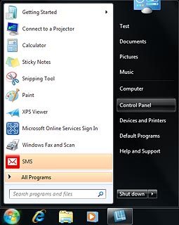 Click Control Panel.