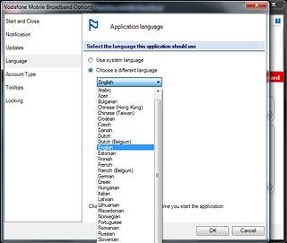 Click the required language.