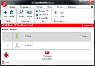 Click the name of your USB modem.