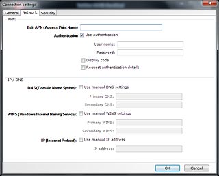 Click the box next to Use authentification to turn authentication on or off.