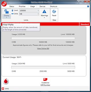 To select display based on time or data amount:Click Display.