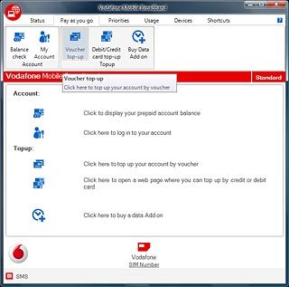 Click Voucher top-up.Follow the instructions on the screen to turn on your voucher.
