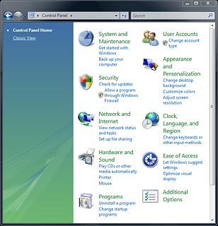 If required, click Classic View.