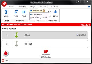 Highlight Request PIN or Do not request PIN.