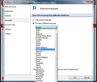 Click the required language.