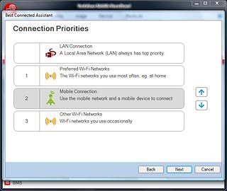 Click arrow up or arrow down to select the required position on the list.Repeat this step until all data connections are prioritised.